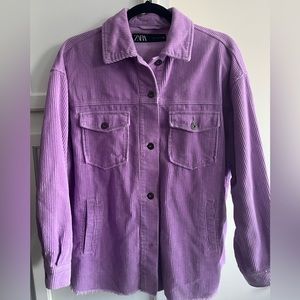 LIGHT PURPLE ZARA CORDUROY JACKET
